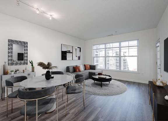 The Confluence at Norwalk Resort Style Apartments in Norwalk, CT_ Spacious Living Room