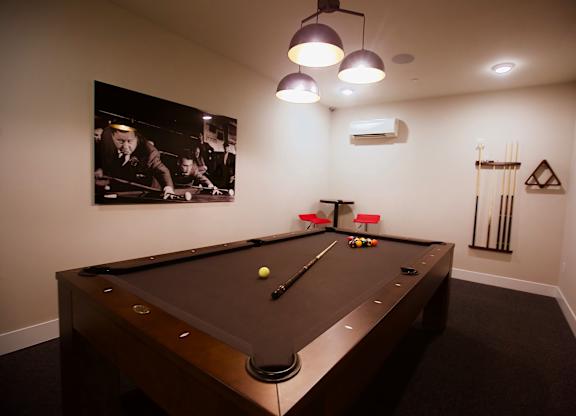 Billiards room at The Lofts at Middlesex