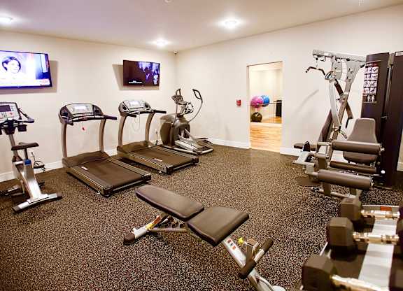 Spacious state of the art gym with Professional equipment at the Lofts at Middlesex