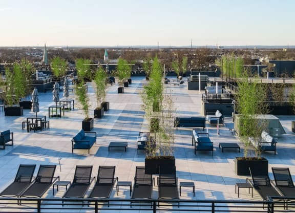 Rooftop Lounge View at The Botanic, Carteret, New Jersey