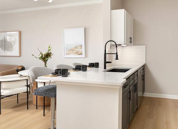 The Mews at Princeton Junction features beautifully renovated kitchens and a vibrant community.