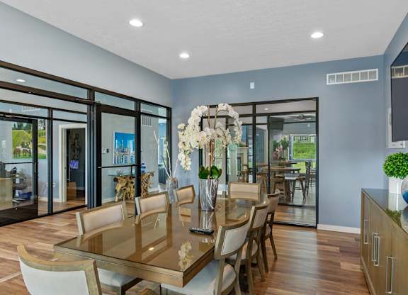 Contemporary clubhouse with lounge seating in Florence, KY rental community