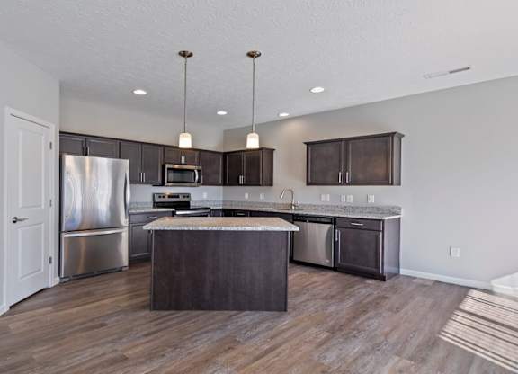 Modern kitchen with stainless steel appliances in Florence, KY rental