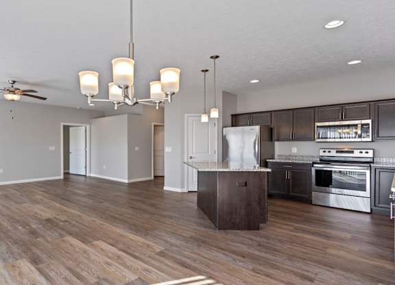 Open-concept living room in Florence, KY rental home