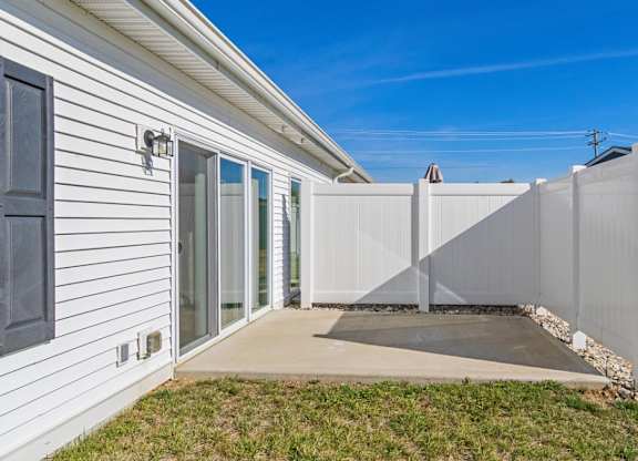 Private fenced backyard at Florence, KY rental home