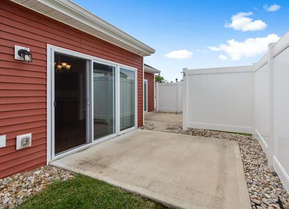 Private patio, perfect for pet-owners looking for a rental home in Florence, KY