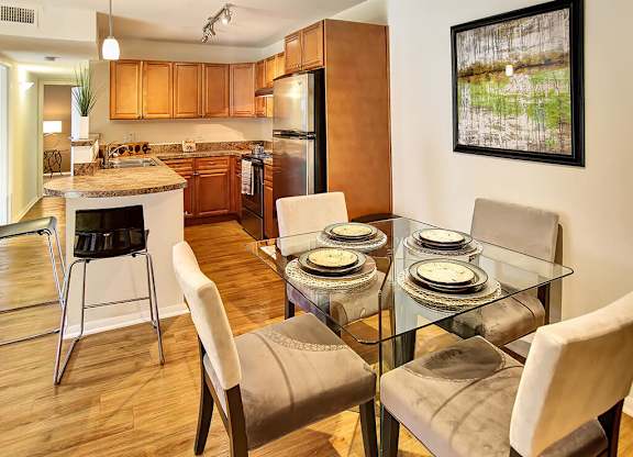 Elegant Dining Room at The Crest at Princeton Meadows, Plainsboro