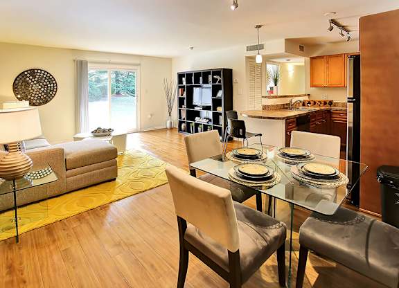 Living Room Come Dining Area at The Crest at Princeton Meadows, Plainsboro, New Jersey