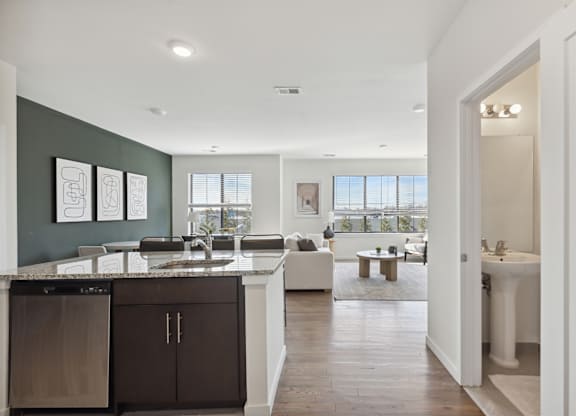 Large open floor plan apartment rental at The Lofts at Middlesex