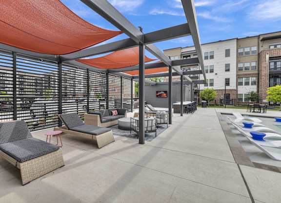 the residences at city center apartments patio amenities