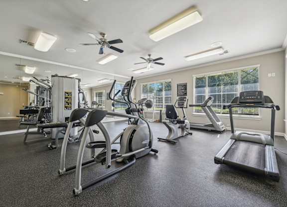the gym at the preserve apartments