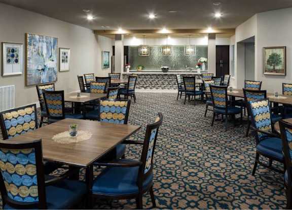 a large room with a bunch of chairs in it