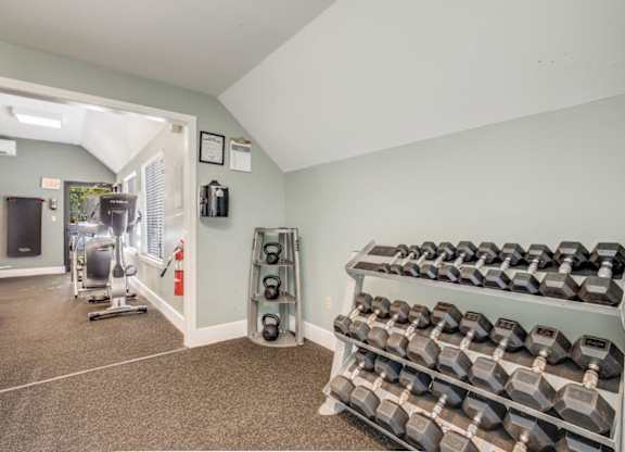 Free Weights In Gym at The Meadows, Chelmsford, Massachusetts