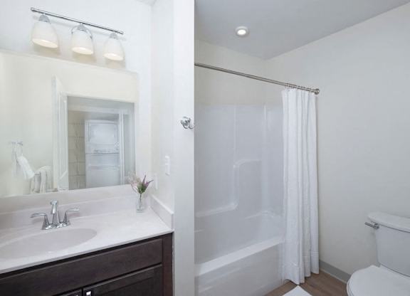Bathroom With Bathtub at Atlantic Pointe, Brunswick, ME