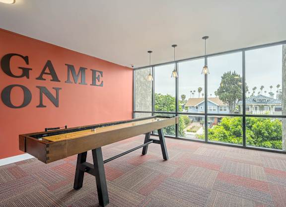 A pool table at Lafayette Apartments, Los Angeles 90019