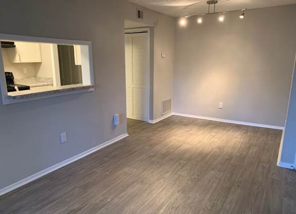 Renovated living/dining room at Seven Pines, Georgia, 30022