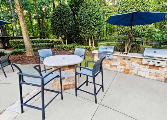 Patio with BBQ Area at The Estates at Ballantyne, Charlotte, North Carolina, 28277