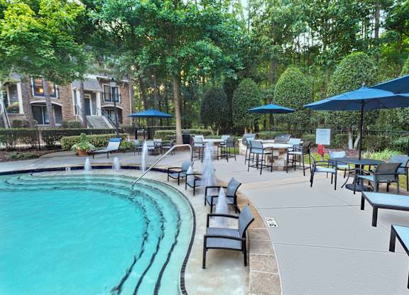 Swimming Pool with Chaise Lounge Chairs at The Estates at Ballantyne, Charlotte, North Carolina, 28277