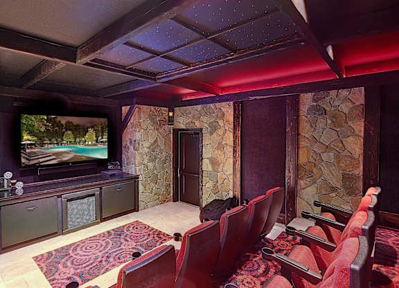 Media Room with Large Screen at The Estates at Ballantyne, Charlotte, NC, 28277