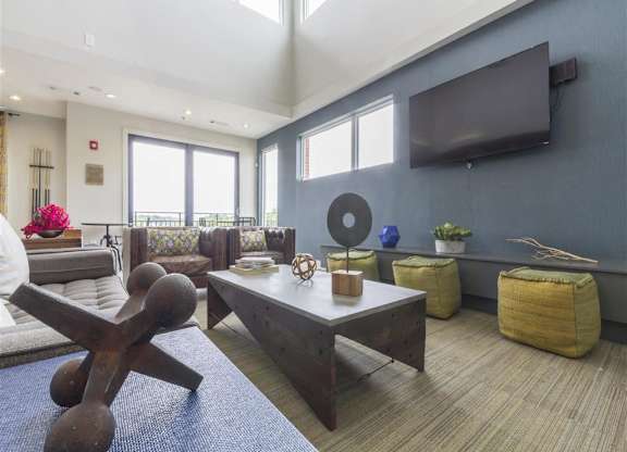 Living Area With TV at Glenwood Park Lofts, Georgia, 30316