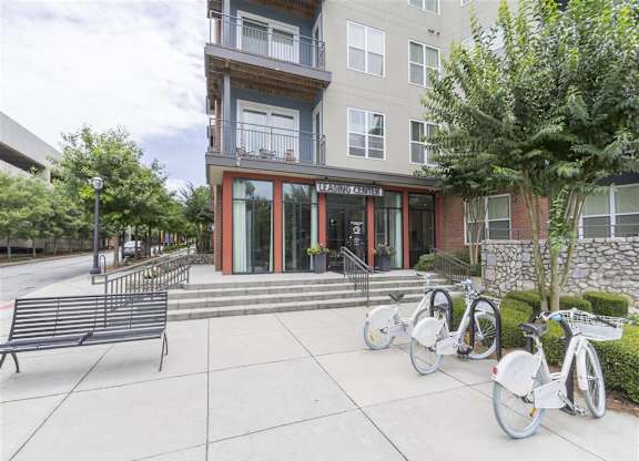 Leasing Center Exterior at Glenwood Park Lofts, Georgia