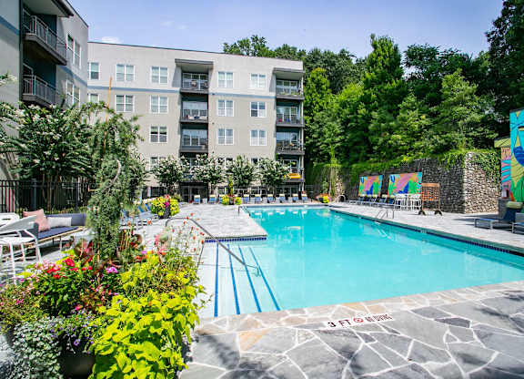 Pool View at Glenwood Park Lofts, Atlanta