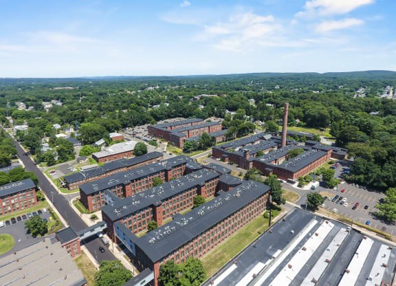 Aerial View at Clocktower and Velvet Mill Apartments, Manchester