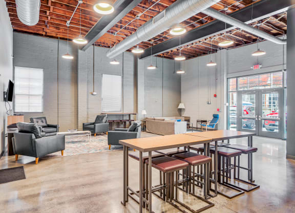 communal area at Cherry Street Lofts,Bridgeport, CT