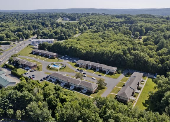 aerial view at Hawkins Meadow in Amherst, MA, 01002