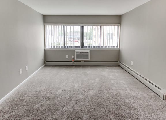 an empty room with carpet and a window at Stepny Place, Connecticut
