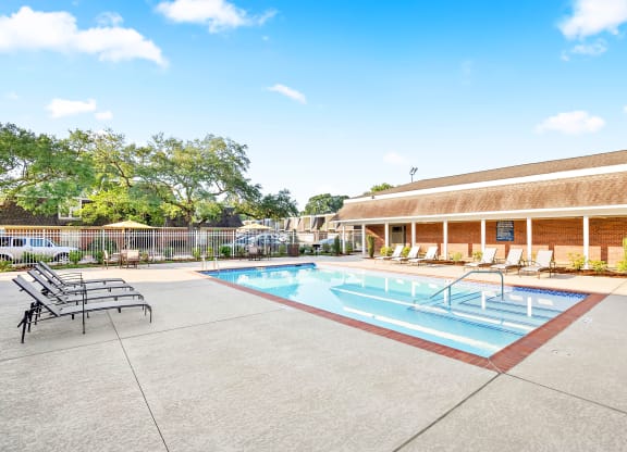 Pool with lounge chairs