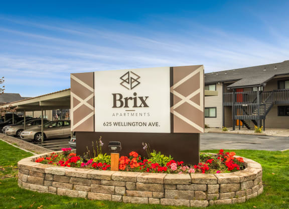 the sign apartments in front of a building at Brix, Walla Walla, WA, 99362