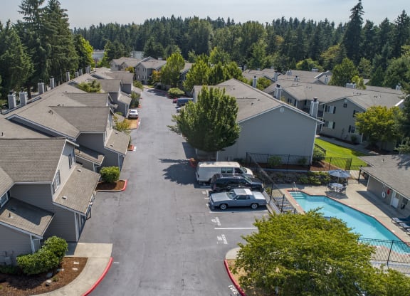 Aerial view at Arterra Apartments, Kent, WA