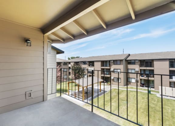 the view from a balcony at Brix Apartments  at Brix, Washington, 99362