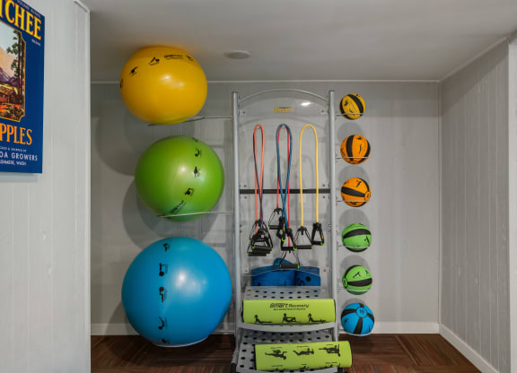 a room filled with lots of different types of sports equipment at Castlerock, Washington
