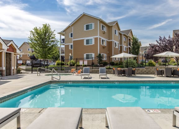 our apartments have a large pool for residents to enjoy  at Quail Springs, West Richland. Apartments with a pool