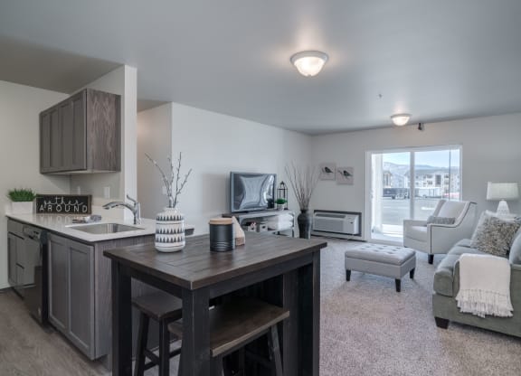 Looking into large living room from dining room. at Altitude, East Wenatchee