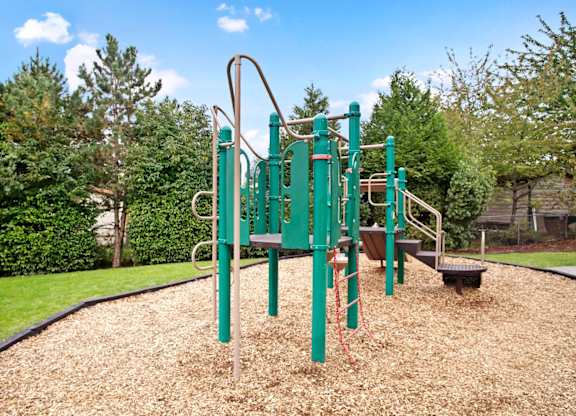 Green playground at Everett Apartments in WA at Sunrise Lane