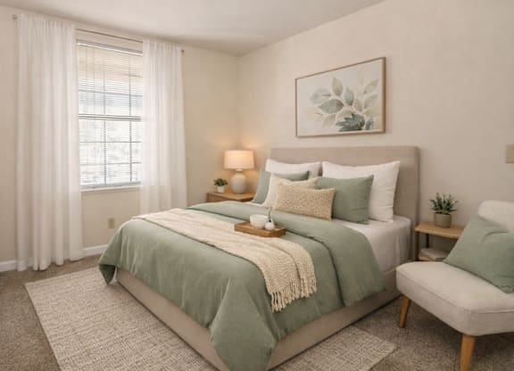 1 bedroom one bathroom floorplan at Hilltop Commons Senior Living Apartments, California, 95945