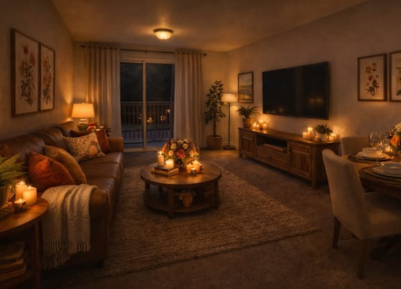 Stylish Living Room at Campus Commons Senior Living, California, 95825