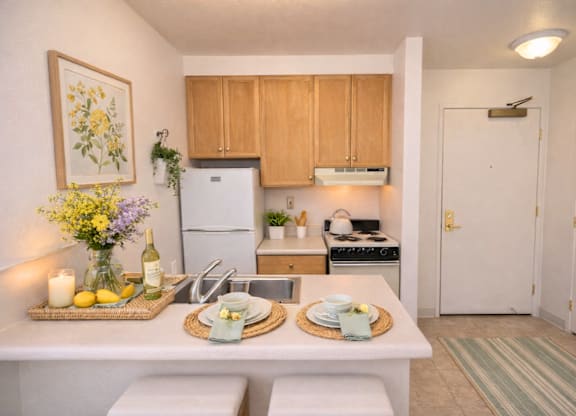 Open Kitchen at Campus Commons Senior Living, California