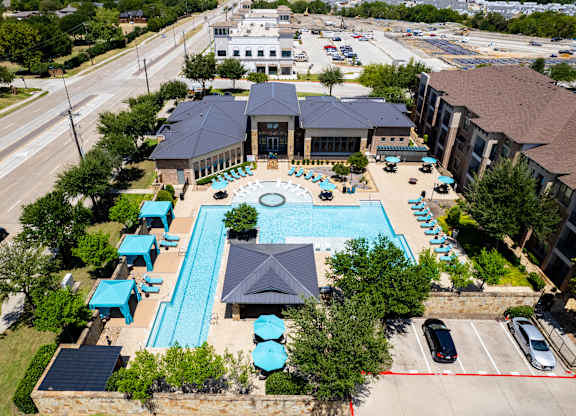 a view of the pool at the resort at auburn at Discovery at Craig Ranch, McKinney, TX