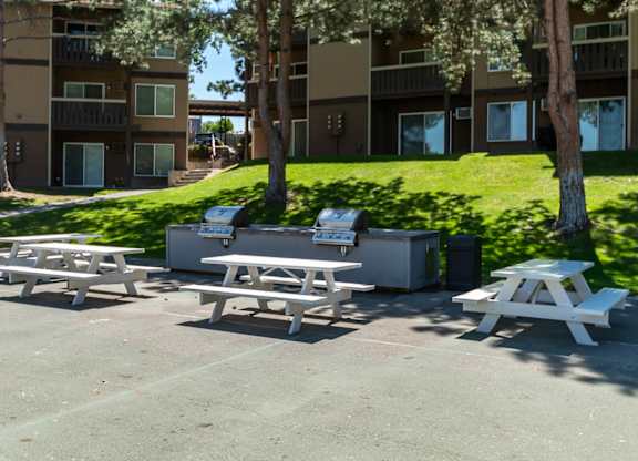 BBQ area and picnic tables