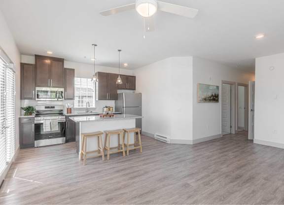 Tidewater Apartments | Living Area & Kitchen