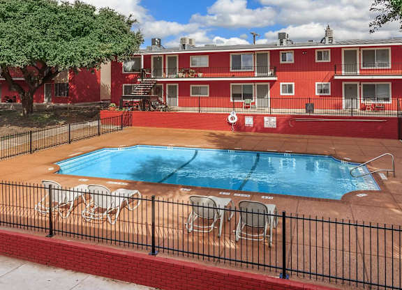 Secured Pool at Boston Woods Apartments, Texas