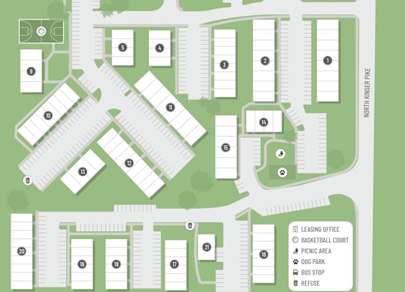 A map of West Gourley Pike shows the layout of the buildings and facilities.