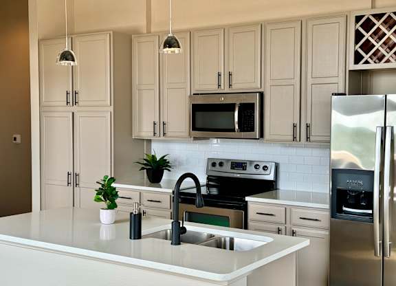 Kitchen Space at The Landmark Apartments, New Braunfels, TX