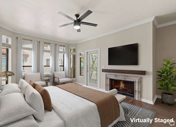 Primary Bedroom at The Landmark Apartments, New Braunfels