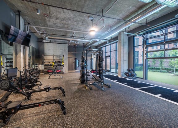 the gym at the collective venues upper east side at The Audubon New Haven, Connecticut