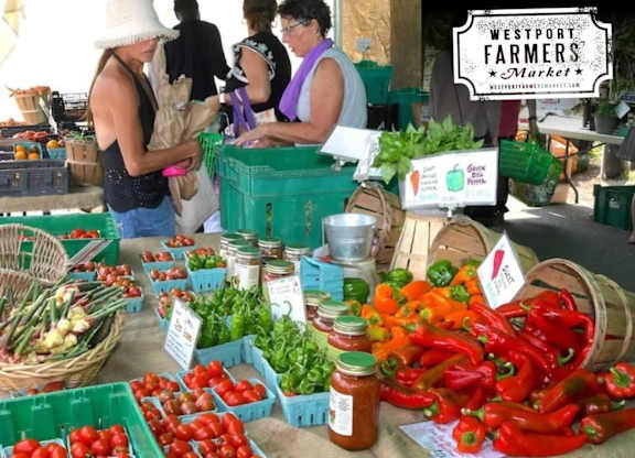 A farmer's market with a variety of vegetables at The Villages at Saugatuck, Westport, CT, Connecticut  , 06880